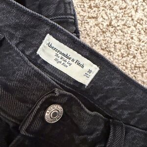 Abercrombie & Fitch black wide leg jeans
